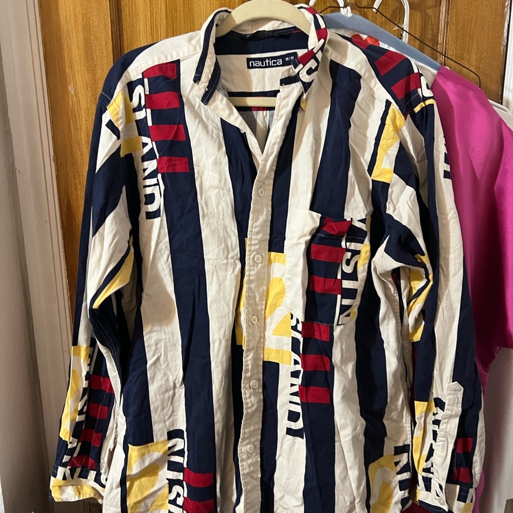 Vintage Nautica Multicolor Striped Shirt